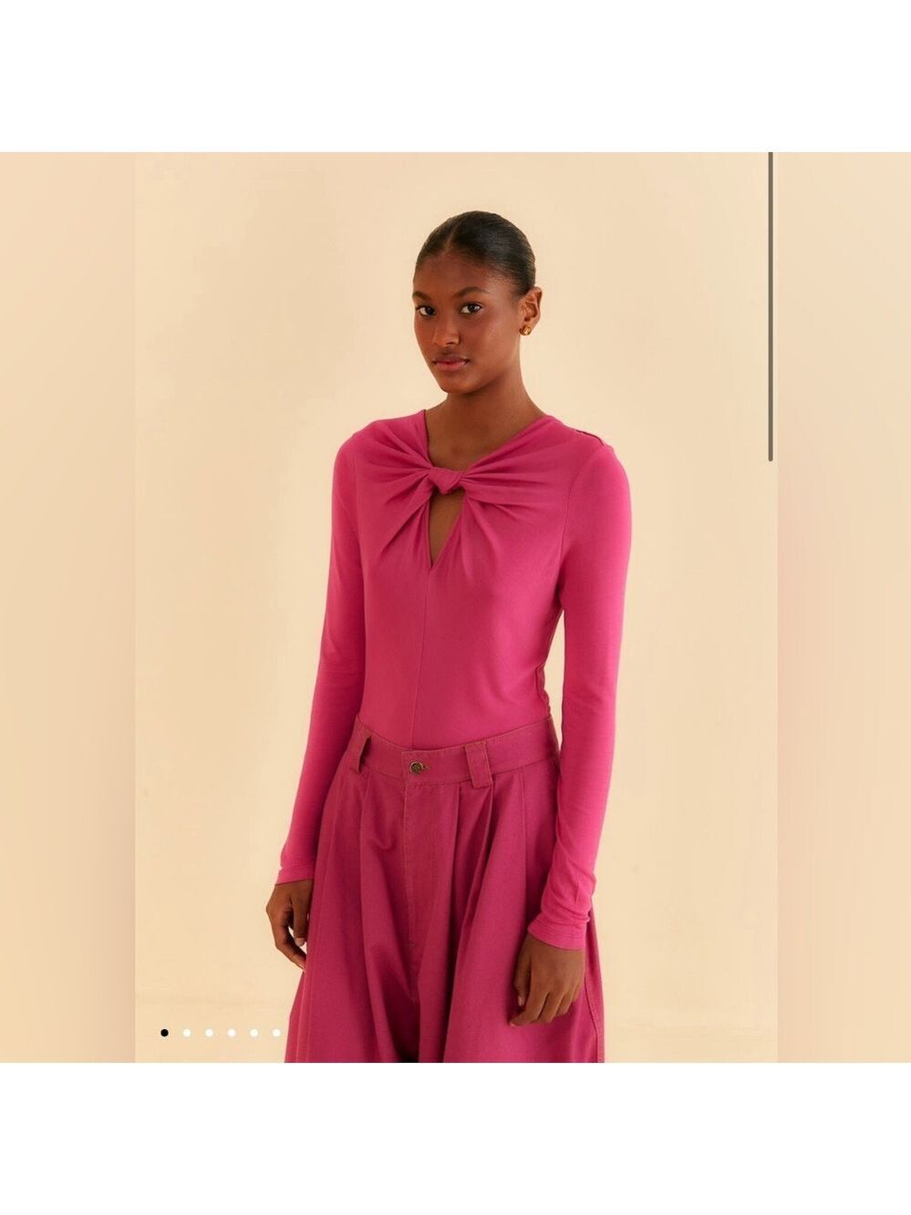 Farm Rio Pink Long Sleeve Bodysuit